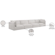 Bowery Hill Contemporary Soft Plush Cream Fabric Modular Sofa
