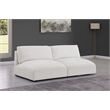 Bowery Hill Contemporary Soft Plush Cream Fabric Modular Sofa