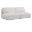 Bowery Hill Contemporary Soft Plush Cream Fabric Modular Sofa