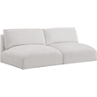 Bowery Hill Contemporary Soft Plush Cream Fabric Modular Sofa