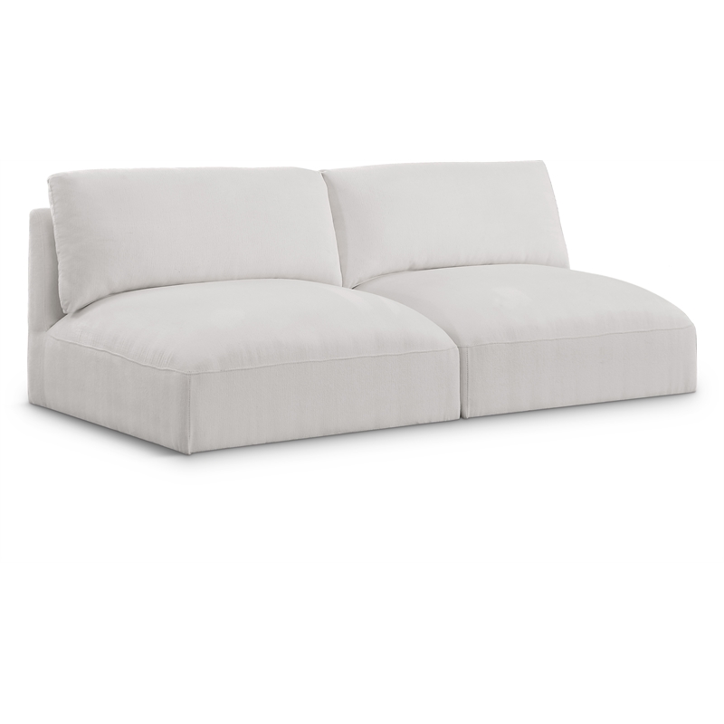 Bowery Hill Contemporary Soft Plush Cream Fabric Modular Sofa