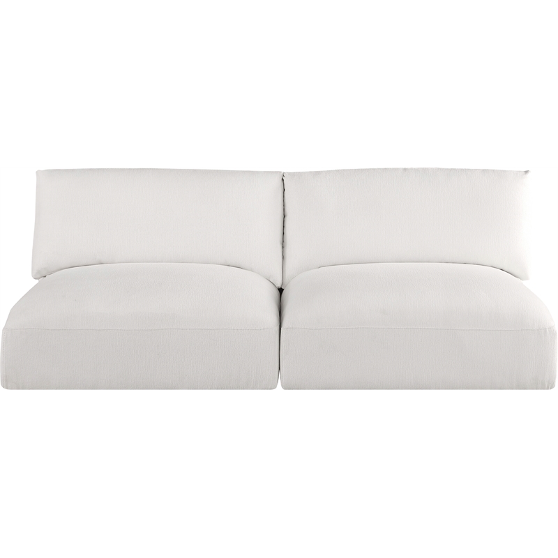 Bowery Hill Contemporary Soft Plush Cream Fabric Modular Sofa