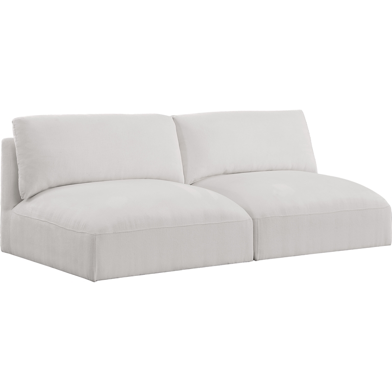 Bowery Hill Contemporary Soft Plush Cream Fabric Modular Sofa