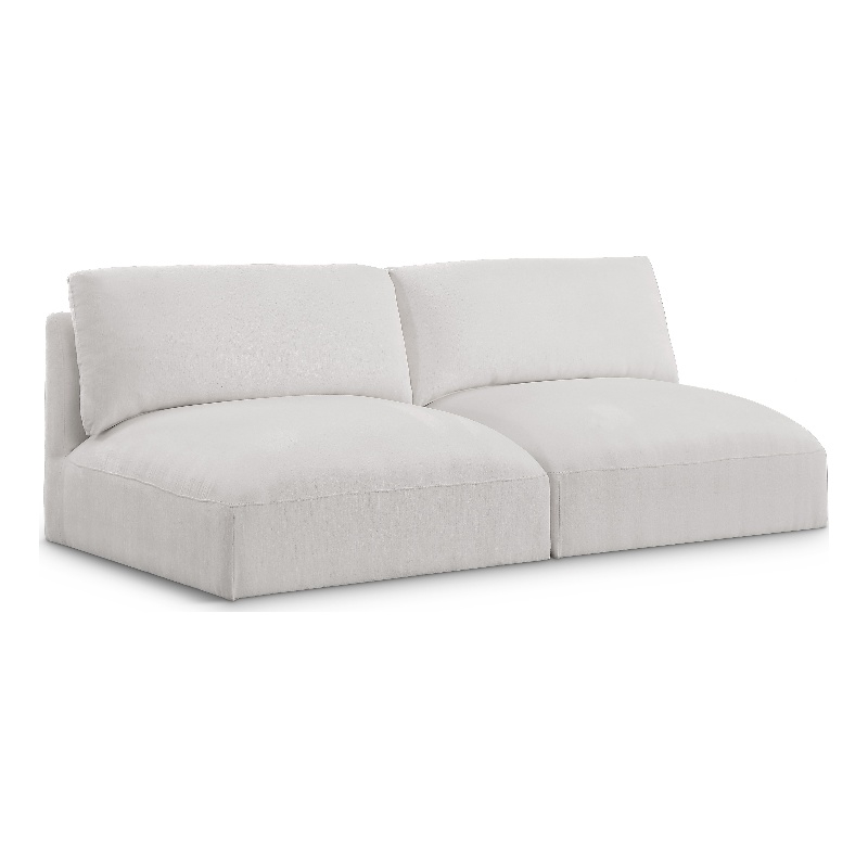 Bowery Hill Contemporary Soft Plush Cream Fabric Modular Sofa