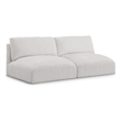Bowery Hill Contemporary Soft Plush Cream Fabric Modular Sofa