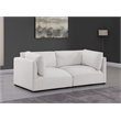 Bowery Hill Contemporary Soft Plush Cream Fabric Modular Sofa