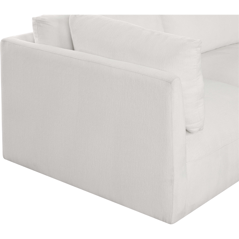 Bowery Hill Contemporary Soft Plush Cream Fabric Modular Sofa