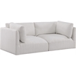 Bowery Hill Contemporary Soft Plush Cream Fabric Modular Sofa
