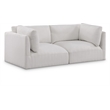 Bowery Hill Contemporary Soft Plush Cream Fabric Modular Sofa