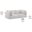 Bowery Hill Contemporary Soft Plush Cream Fabric Modular Sofa