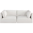 Bowery Hill Contemporary Soft Plush Cream Fabric Modular Sofa