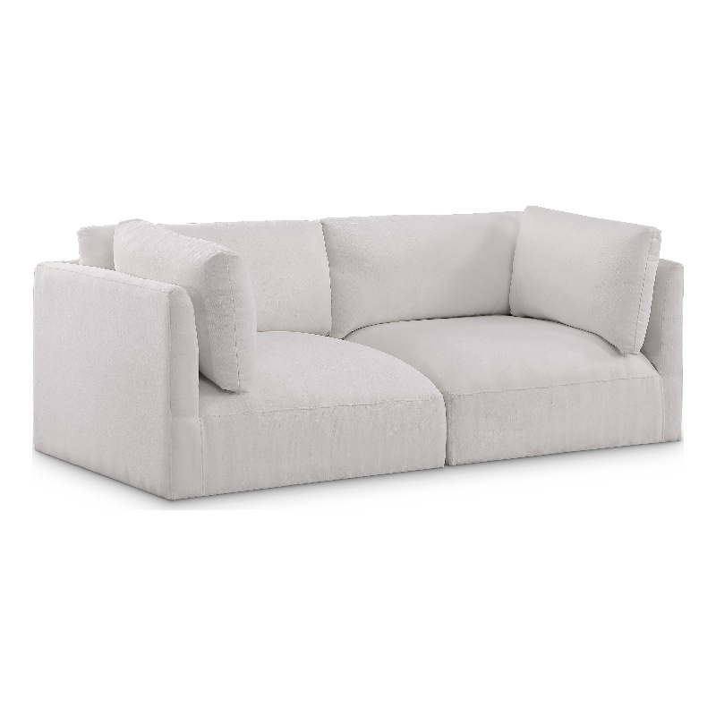 Bowery Hill Contemporary Soft Plush Cream Fabric Modular Sofa