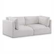 Bowery Hill Contemporary Soft Plush Cream Fabric Modular Sofa