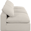 Bowery Hill Upholstered Beige Linen Textured Fabric 3-Piece Modular Sofa