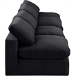 Bowery Hill Contemporary Soft Black Velvet 4-Piece Modular Sofa