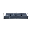 Bowery Hill Upholstered Navy Linen Textured Fabric 4-Piece Modular Sofa