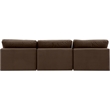 Bowery Hill Contemporary Soft Brown Velvet 3-Piece Modular Sofa
