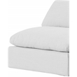 Bowery Hill Upholstered White Linen Textured Fabric 4-Piece Modular Sofa