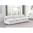 Bowery Hill Contemporary Soft Cream Velvet 3-Piece Modular Sofa