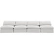 Bowery Hill Contemporary Soft Cream Velvet 4-Piece Modular Sofa