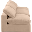 Bowery Hill Contemporary Soft Beige Velvet 3-Piece Modular Sofa