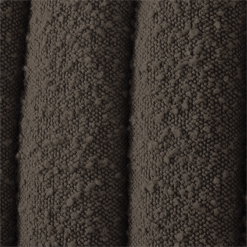 Bowery Hill Contemporary Deep Channel Tufted Rich Brown Boucle Fabric Full Bed