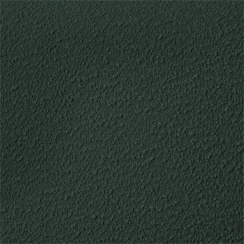 Bowery Hill Contemporary Deep Channel Tufted Rich Green Boucle Fabric Full Bed