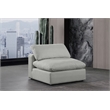 Bowery Hill Contemporary Upholstered Grey Linen Textured Fabric Armless Chair