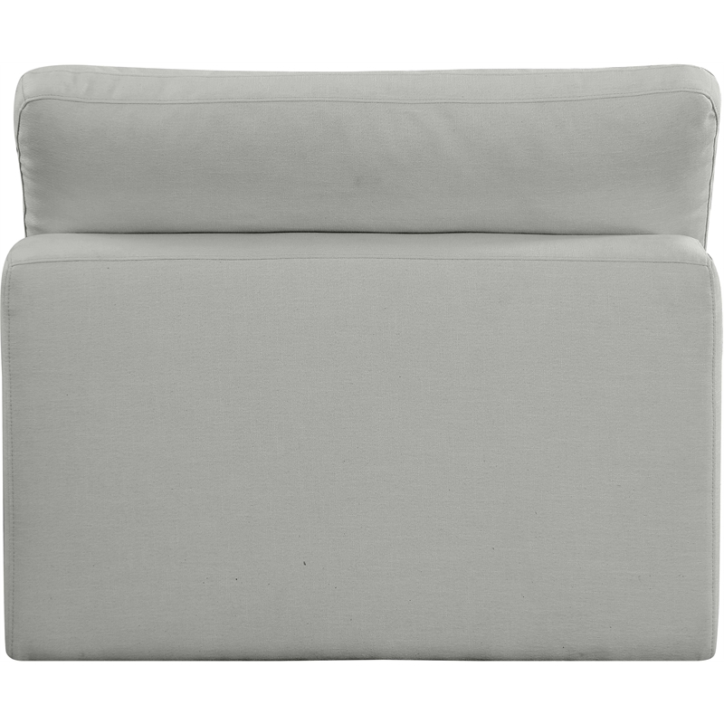 Bowery Hill Contemporary Upholstered Grey Linen Textured Fabric Armless Chair