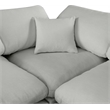 Bowery Hill Contemporary Upholstered Grey Linen Textured Fabric Corner Chair