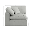 Bowery Hill Contemporary Upholstered Grey Linen Textured Fabric Corner Chair