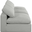 Bowery Hill Upholstered Grey Linen Textured Fabric 3-Piece Modular Sofa