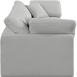 Bowery Hill Upholstered Grey Linen Textured Fabric 3-Piece Modular Sofa
