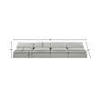 Bowery Hill Upholstered Grey Linen Textured Fabric 4-Piece Modular Sofa