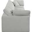 Bowery Hill Upholstered Grey Linen Textured Fabric 4-Piece Modular Sofa