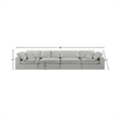 Bowery Hill Upholstered Grey Linen Textured Fabric 4-Piece Modular Sofa