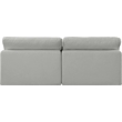 Bowery Hill Upholstered Grey Linen Textured Fabric 2-Piece Modular Sofa