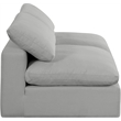 Bowery Hill Upholstered Grey Linen Textured Fabric 2-Piece Modular Sofa
