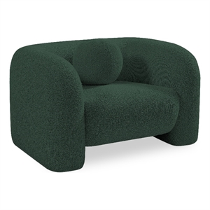 Bowery Hill Contemporary Rich Green Boucle Durable Fabric Chair