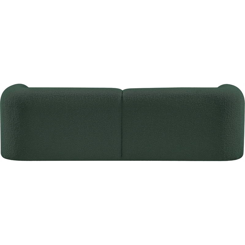 Bowery Hill Contemporary Rich Green Boucle Durable Fabric Sofa