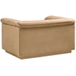 Bowery Hill Contemporary Deep Channel Tufted Soft Camel Velvet Fabric Chair