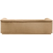 Bowery Hill Contemporary Deep Channel Tufted Soft Camel Velvet Fabric Sofa