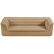 Bowery Hill Contemporary Deep Channel Tufted Soft Camel Velvet Fabric Sofa