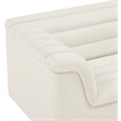 Bowery Hill Contemporary Deep Channel Tufted Soft Cream Velvet Fabric Chair