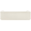 Bowery Hill Contemporary Deep Channel Tufted Soft Cream Velvet Fabric Sofa