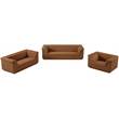 Bowery Hill Contemporary Deep Channel Tufted Soft Saddle Velvet Fabric Chair