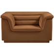 Bowery Hill Contemporary Deep Channel Tufted Soft Saddle Velvet Fabric Chair