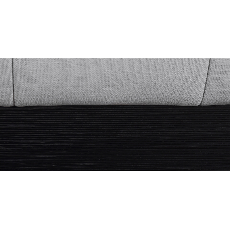Bowery Hill Contemporary Grey Linen Textured Fabric Full Bed