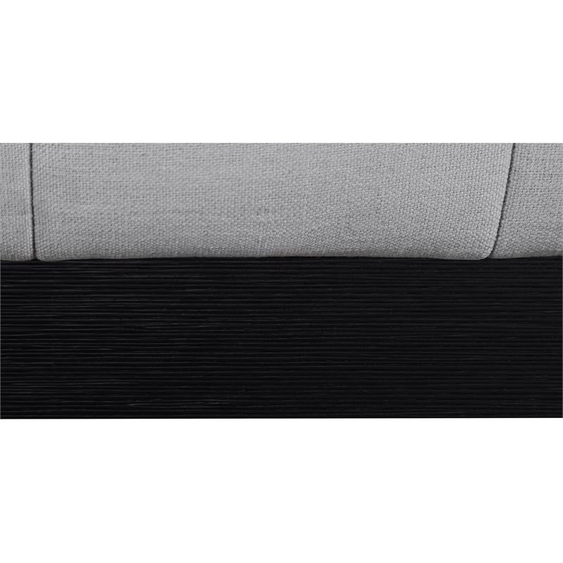 Bowery Hill Contemporary Grey Linen Textured Fabric Queen Bed