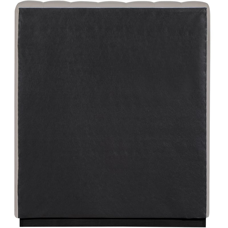 Bowery Hill Contemporary Grey Linen Textured Fabric Twin Bed